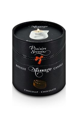 Масажна свічка Plaisirs Secrets Chocolate (80 мл) подарункове паковання, керамічна посудина