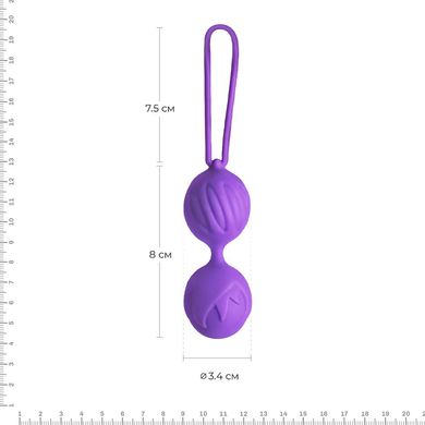 Вагінальні кульки Adrien Lastic Geisha Lastic Balls Mini Violet (S), діаметр 3,4 см, маса 85 г