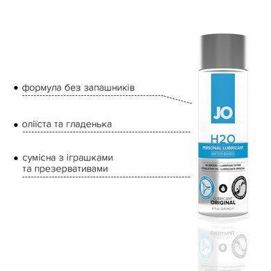 Змазка на водній основі System JO H2O ORIGINAL (240 мл) масляниста і гладка, рослинний гліцерин