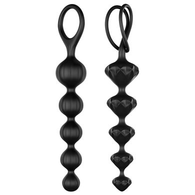 Набір анальних бос Satisfyer Beads Black, силікон, макс. діаметр 3,3 см і 3,5 см
