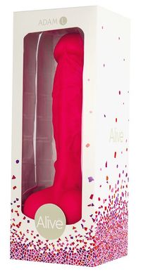 Фалоімітатор Alive Adam Pink L, двошаровий, силікон + Silexpan, діаметр 4 см