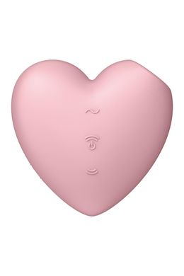 Вакуумний стимулятор-сердечко з вібрацією Satisfyer Cutie Heart Light Red
