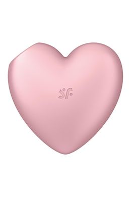 Вакуумний стимулятор-сердечко з вібрацією Satisfyer Cutie Heart Light Red