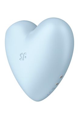 Вакуумний стимулятор-сердечко з вібрацією Satisfyer Cutie Heart Blue